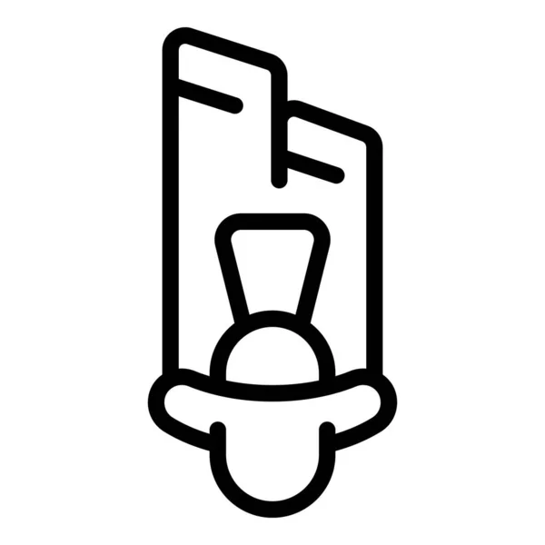 Modern smart lightbulb icon, outline style — Stock Vector