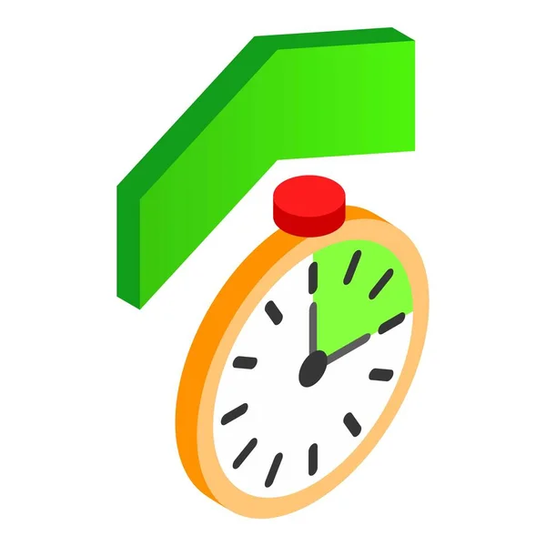 Time up icon, isometric style — Stock Vector