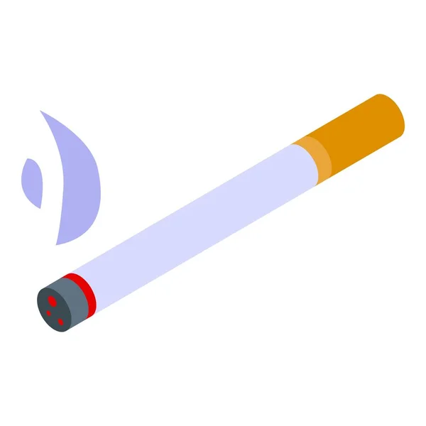 Burning cigarette icon, isometric style — Stock Vector