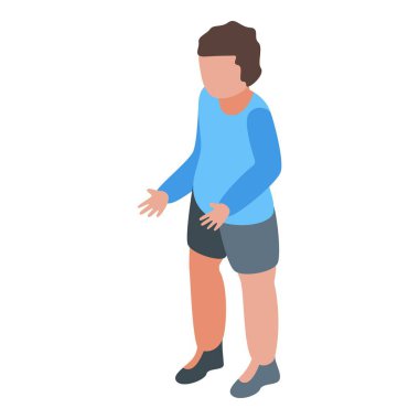 Plaj ikonunda bebek, izometrik stil