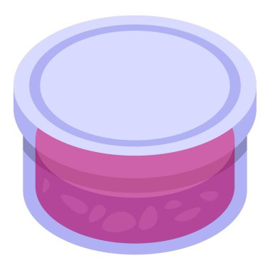 Kahvaltı kutusu simgesi, izometrik biçim