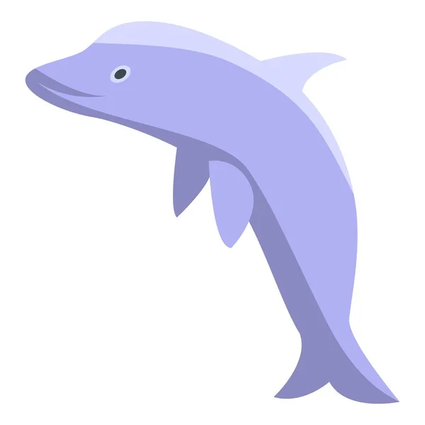 可爱的海豚图标，等距风格 — 图库矢量图片
