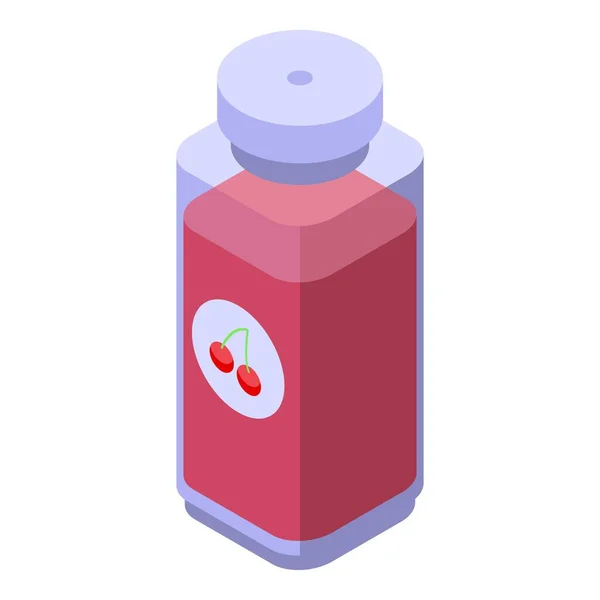 Ícone de garrafa de suco, estilo isométrico — Vetor de Stock