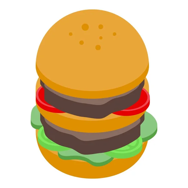 Icona hamburger, stile isometrico — Vettoriale Stock