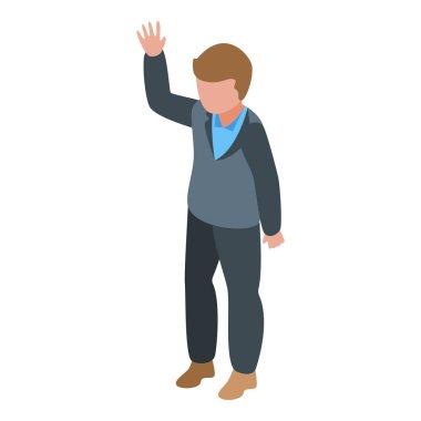 Eðitim iþi çocuk simgesi, izometrik biçim