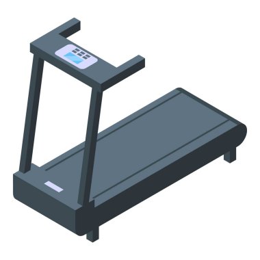 Fitness koşu bandı simgesi, izometrik biçim