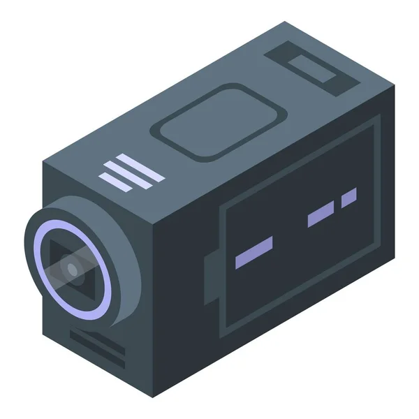Fitness blog camera icon, isometric style — 스톡 벡터