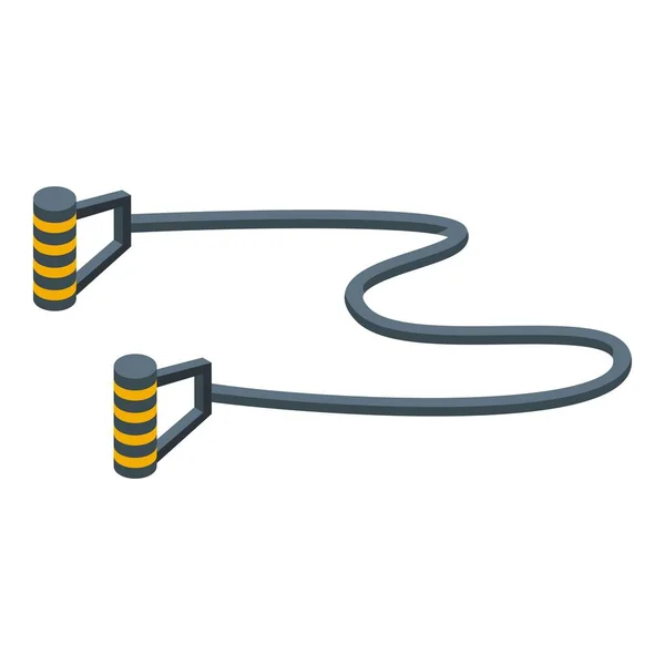 Fitness icono del cordón elástico, estilo isométrico — Vector de stock