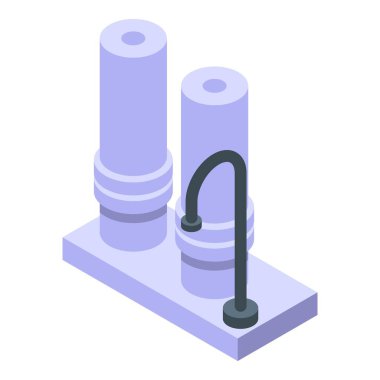 Su musluğu arıtma simgesi, izometrik biçim