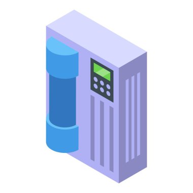 Su arıtma modern sistem simgesi, izometrik biçim