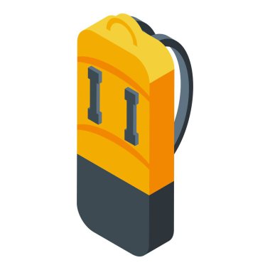 Sırt çantası simgesi, izometrik biçimi taşı