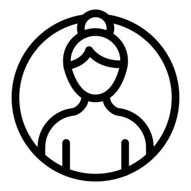 Anonim kadın simgesi, özet biçimi