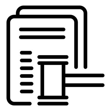 Gavel sözleşme ilişki simgesi, özet biçimi