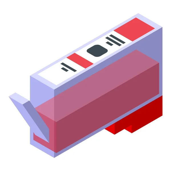 Printing cartridge icoon, isometrische stijl — Stockvector