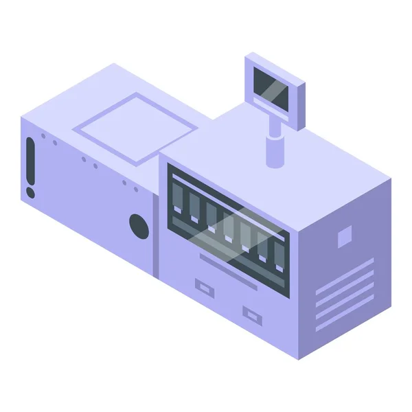 Equipo de servicio icono de impresión digital, estilo isométrico — Vector de stock