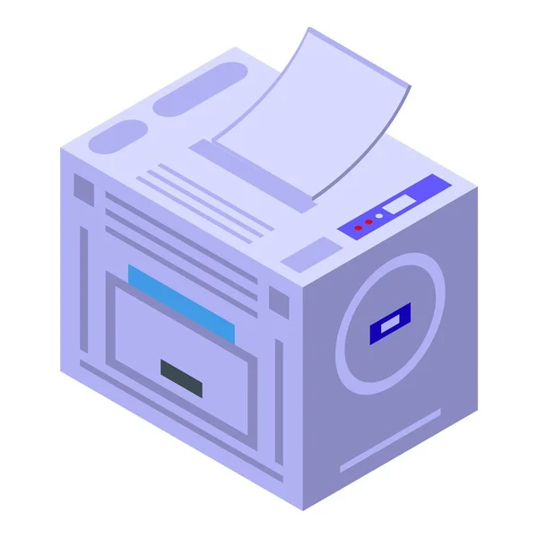 Icono de impresión digital de polígrafo, estilo isométrico — Vector de stock