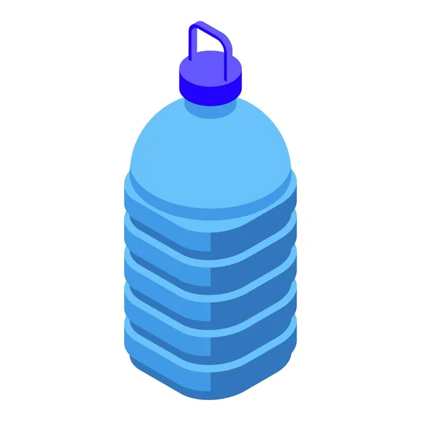 Πλαστικό εικονίδιο μπουκάλι νερό, ισομετρικό στυλ — Διανυσματικό Αρχείο