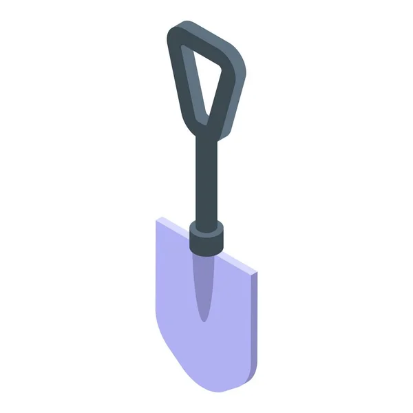 Піктограма лопати для ходьби, ізометричний стиль — стоковий вектор