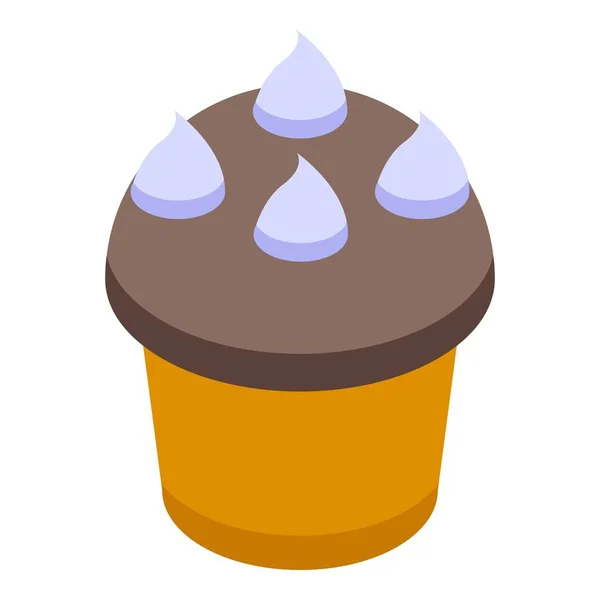 Cupcake-Muffin-Symbol, isometrischer Stil — Stockvektor