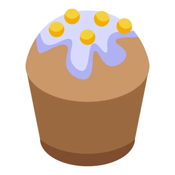Celebration muffin icon, isometric style — Stock Vector