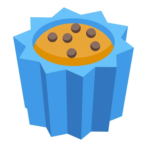 Dessert-Muffin-Symbol, isometrischer Stil — Stockvektor