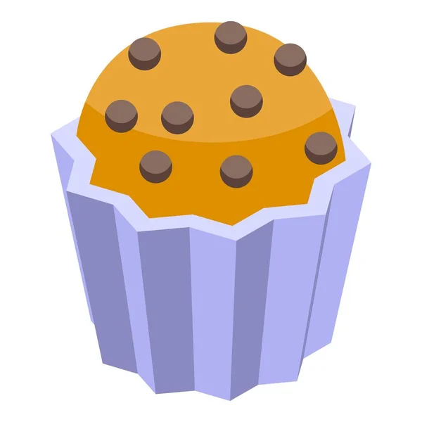 Icône muffin pâtissier, style isométrique — Image vectorielle