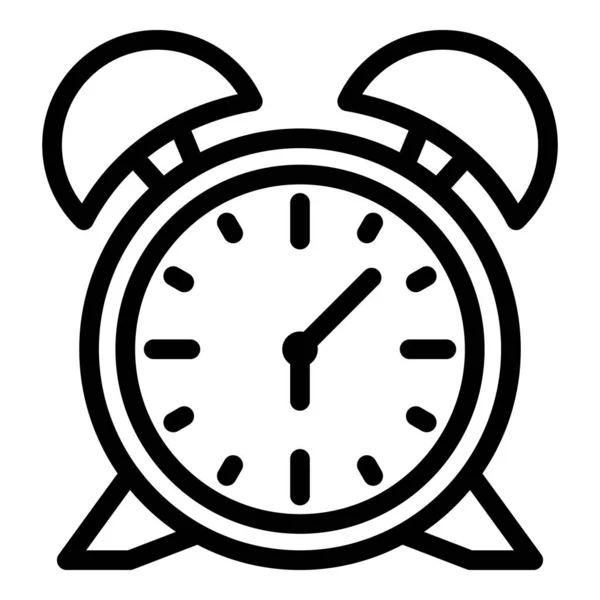 Alarm clock jet lag icon, outline style — Stock Vector