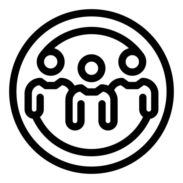 Anonieme groep icoon, outline stijl — Stockvector