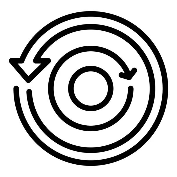 Ikona kruhu relace, styl osnovy — Stockový vektor