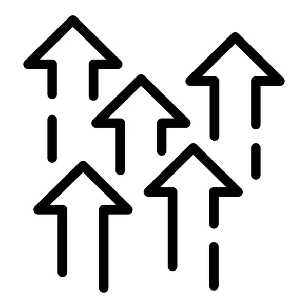 Flèches confiance relation icône, style de contour — Image vectorielle