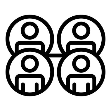 Meslektaşlar arası modern grup simgesi, özet biçimi