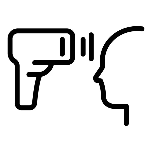 Laser termometer pistol ikon, kontur stil — Stock vektor