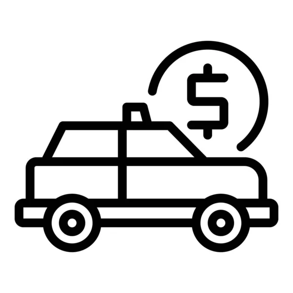 Taxameterförare ikon, skissera stil — Stock vektor