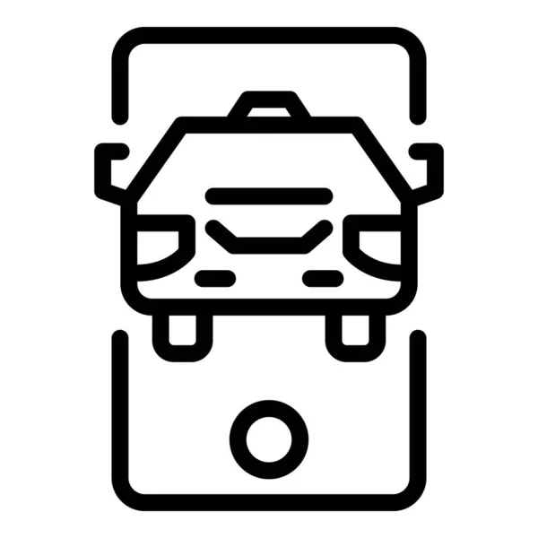 Icono del vehículo taxímetro, estilo de contorno — Vector de stock