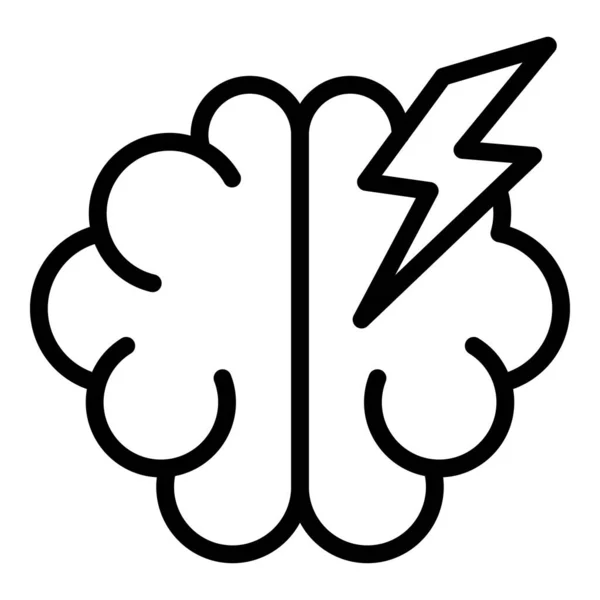 Brainstorming-Ikone, Umrissstil — Stockvektor