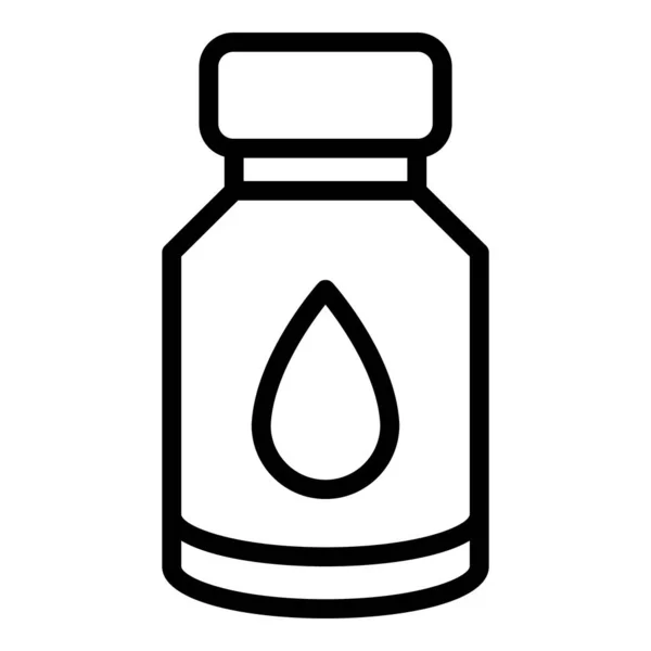Antidepressant drops icon, outline style — Stock Vector