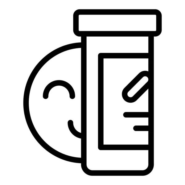 Ikona leku przeciwdepresyjnego, styl konturu — Wektor stockowy