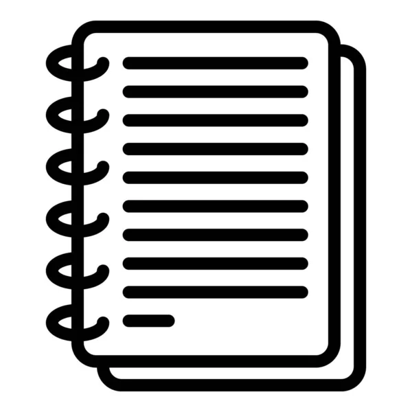 Okos iroda notebook ikon, körvonalazott stílus — Stock Vector