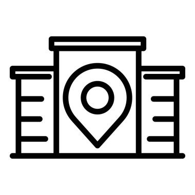 Akıllı ofis binası simgesi, özet biçimi