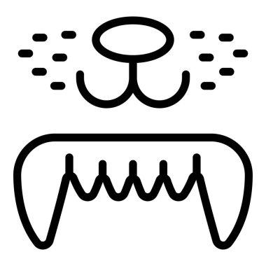 Cat tooth care icon, outline style clipart