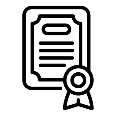 Köpek diploması simgesi, taslak biçimi