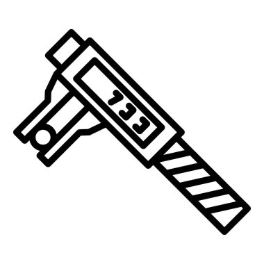 Dijital mikrometre çelik simgesi, dış hat biçimi