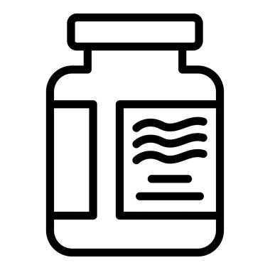 Kıvırcık saç kremi kavanozu simgesi, özet tarzı