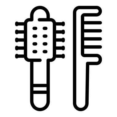 Kıvırcık saç tarama simgesi, dış hat biçimi