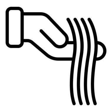 Kıvırcık saç kesim ikonu, taslak biçimi