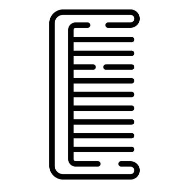 Kıvırcık saçlı plastik tarak ikonu, taslak biçimi