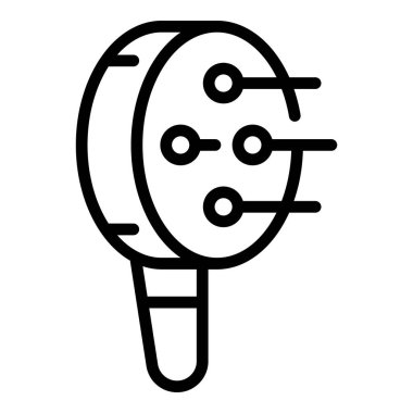 Kıvırcık saç aygıtı simgesi, özet biçimi