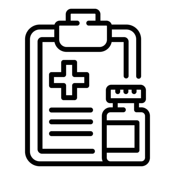Veterinärklinik urklipp ikon, skissera stil — Stock vektor