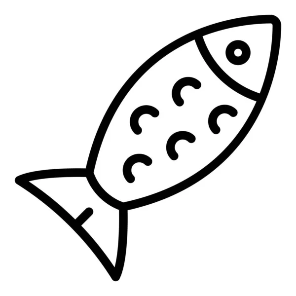 Ícone de comida de peixe gato, estilo esboço —  Vetores de Stock