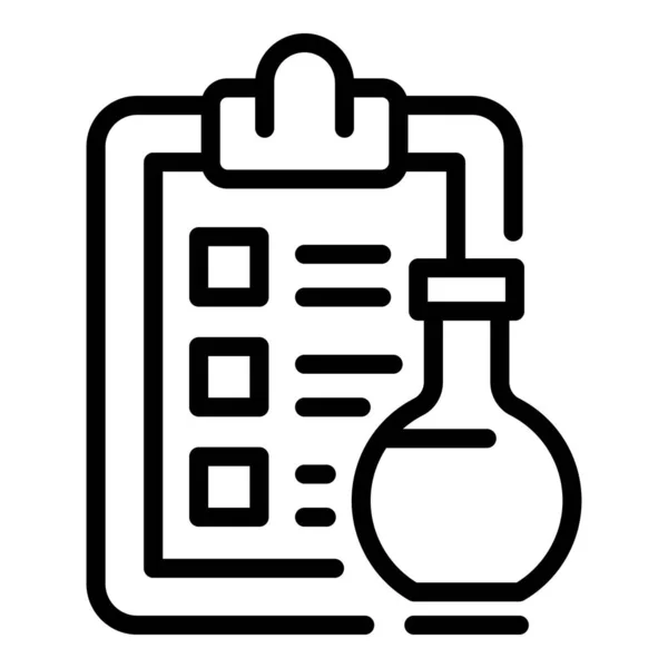 Icône du presse-papiers vétérinaire, style contour — Image vectorielle